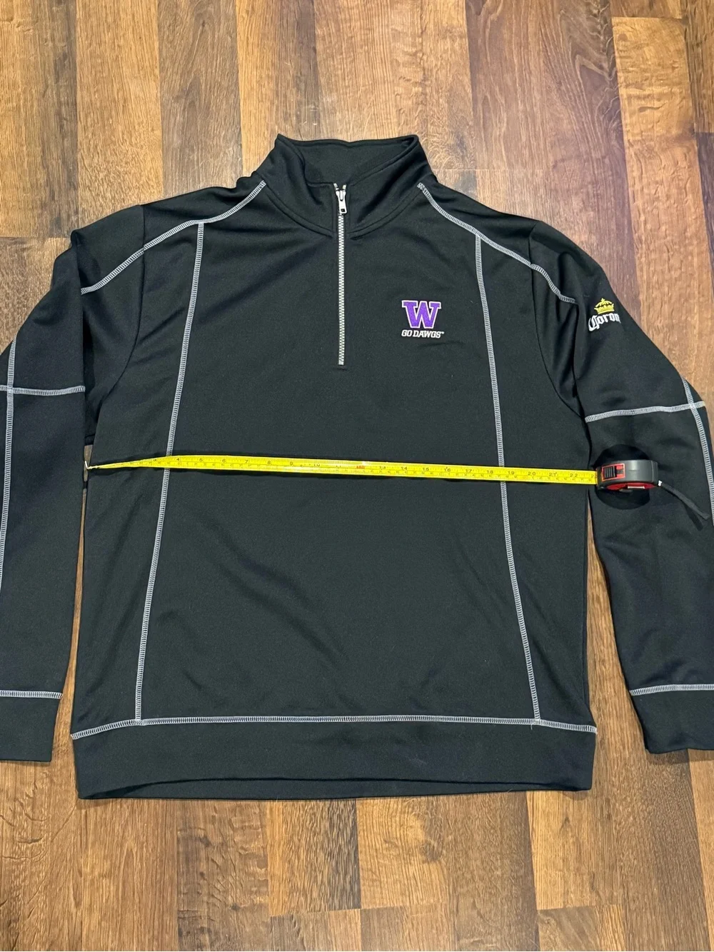 Men’s UW Washington Huskies Clique 1/4 zip pullover (size Large)